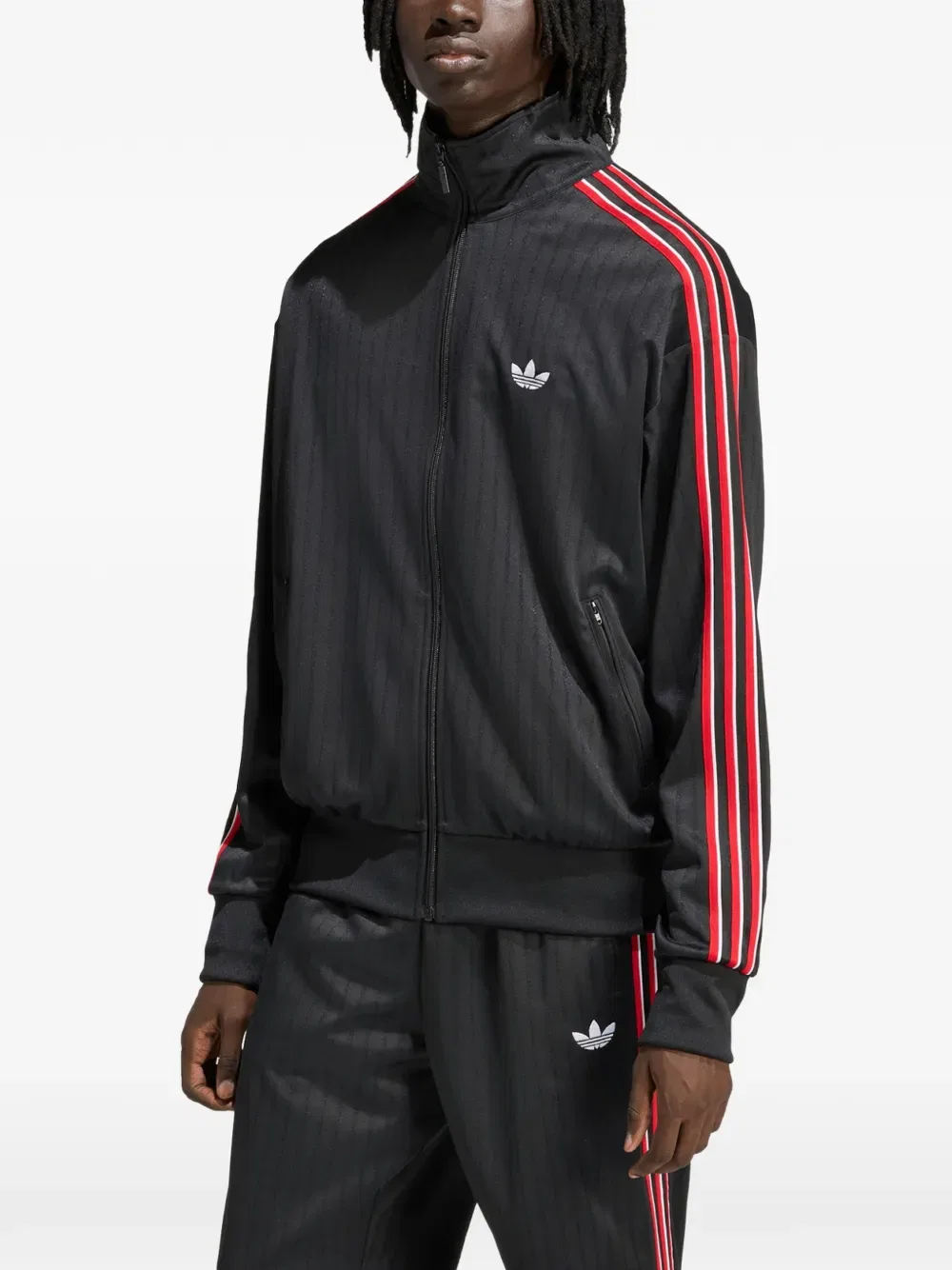 Куртка Firebird с боковой полосой Adidas, черный