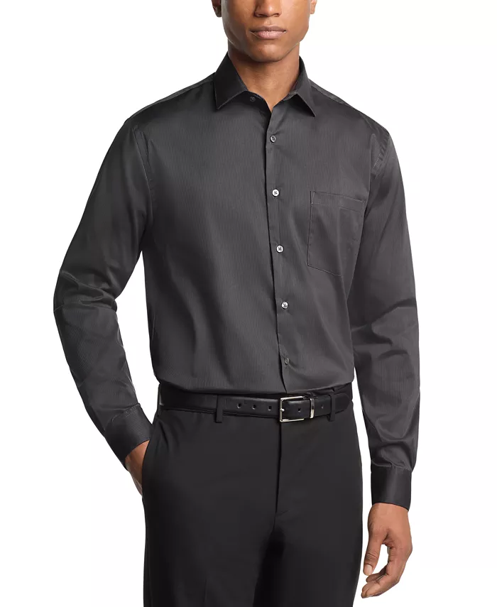 

Мужская рубашка стандартного кроя для повседневной носки в стиле Defense Van Heusen, серый