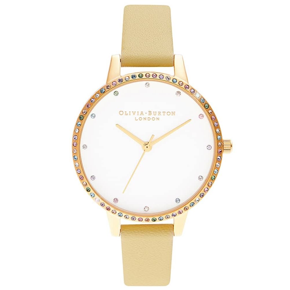 

Желтые кожаные часы Olivia Burton