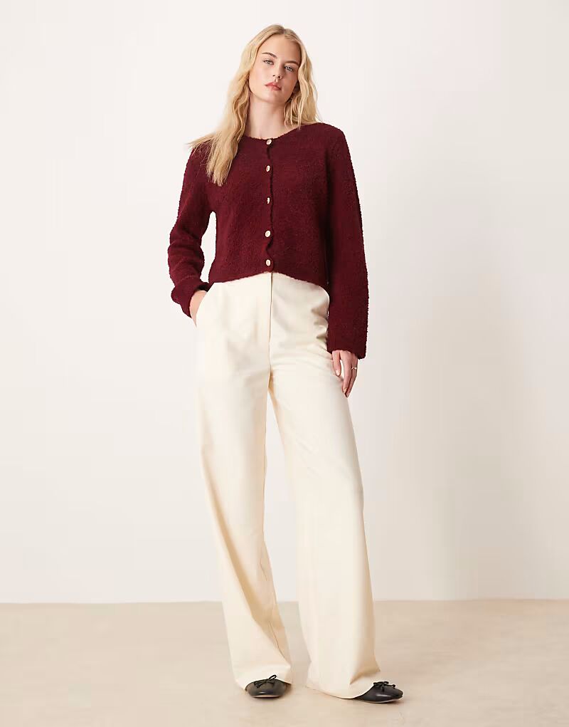 

ASOS DESIGN Высокие брюки свободного кроя прямого кроя цвета пахты