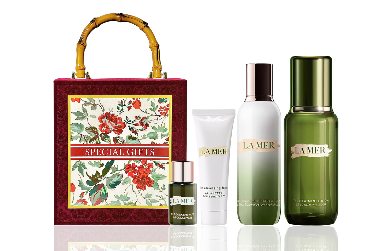 

HAILANZHIMI увлажняющий набор All Star для ухода за кожей успокаивающий, подтягивающий, увлажняющий, восстанавливающий 150мл/125мл LA MER