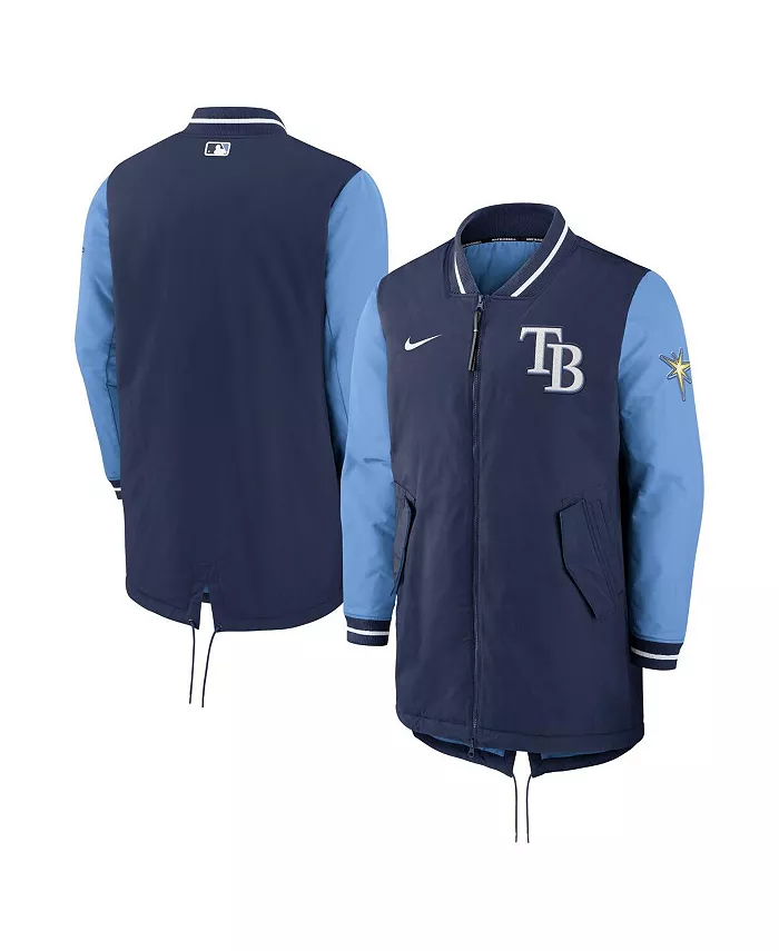 Мужская синяя бейсбольная куртка Tampa Bay Rays Dugout Performance на молнии Nike — фото 2