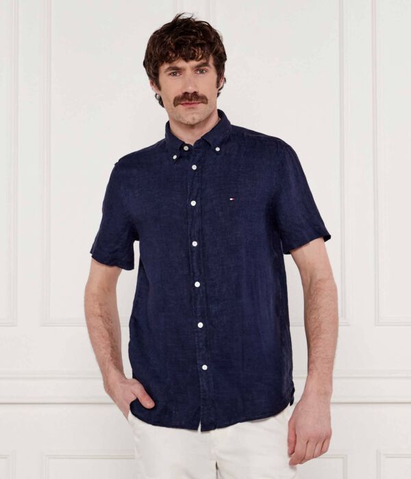 

Льняная рубашка Regular fit Tommy Hilfiger, синий