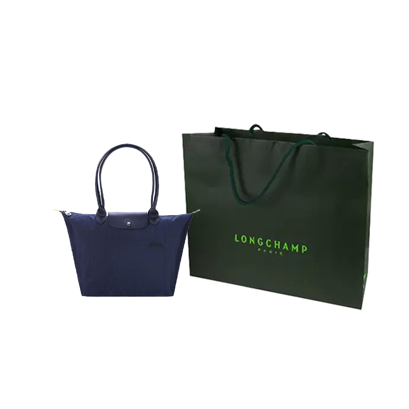 

LONGCHAMP Сумка Le Pliage Green Canvas с кожаными вставками