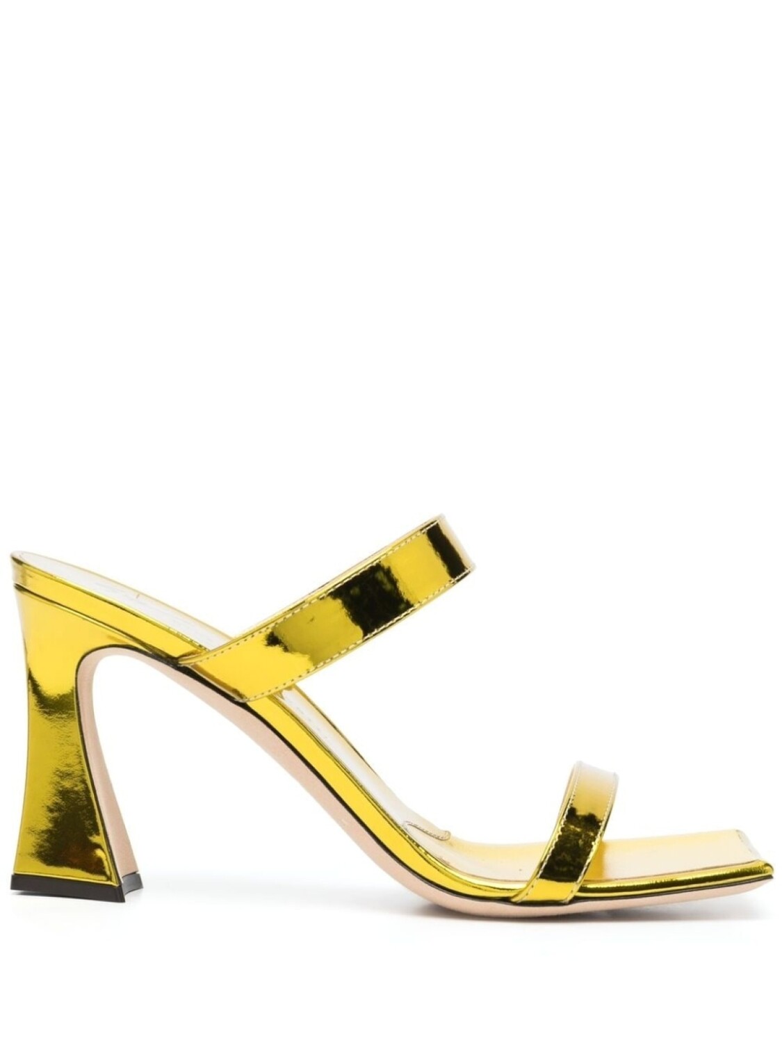 Giuseppe Zanotti мюли с квадратным носком, желтый