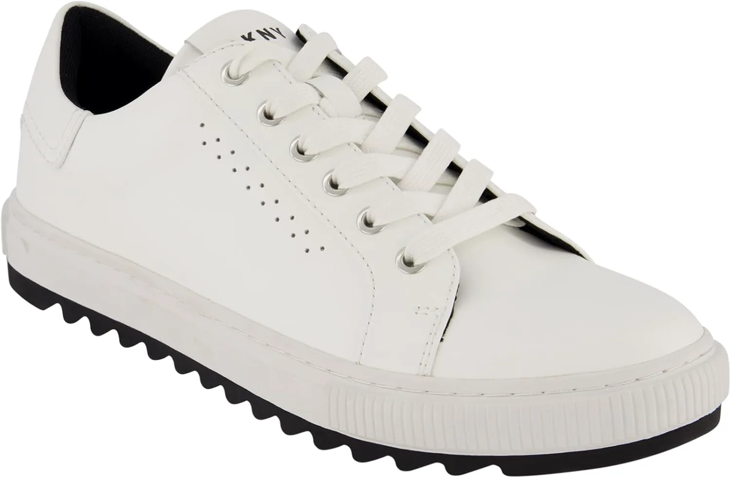 

Мужские кроссовки DKNY с двухцветной зубчатой подошвой, круглым носком и шнуровкой, белый