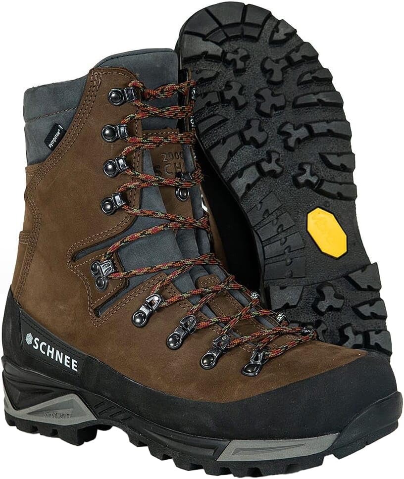 

Охотничьи ботинки SCHNEE'S Beartooth, утеплитель 200 г, водонепроницаемые, верх из кожи, высота 23 см, коричневый