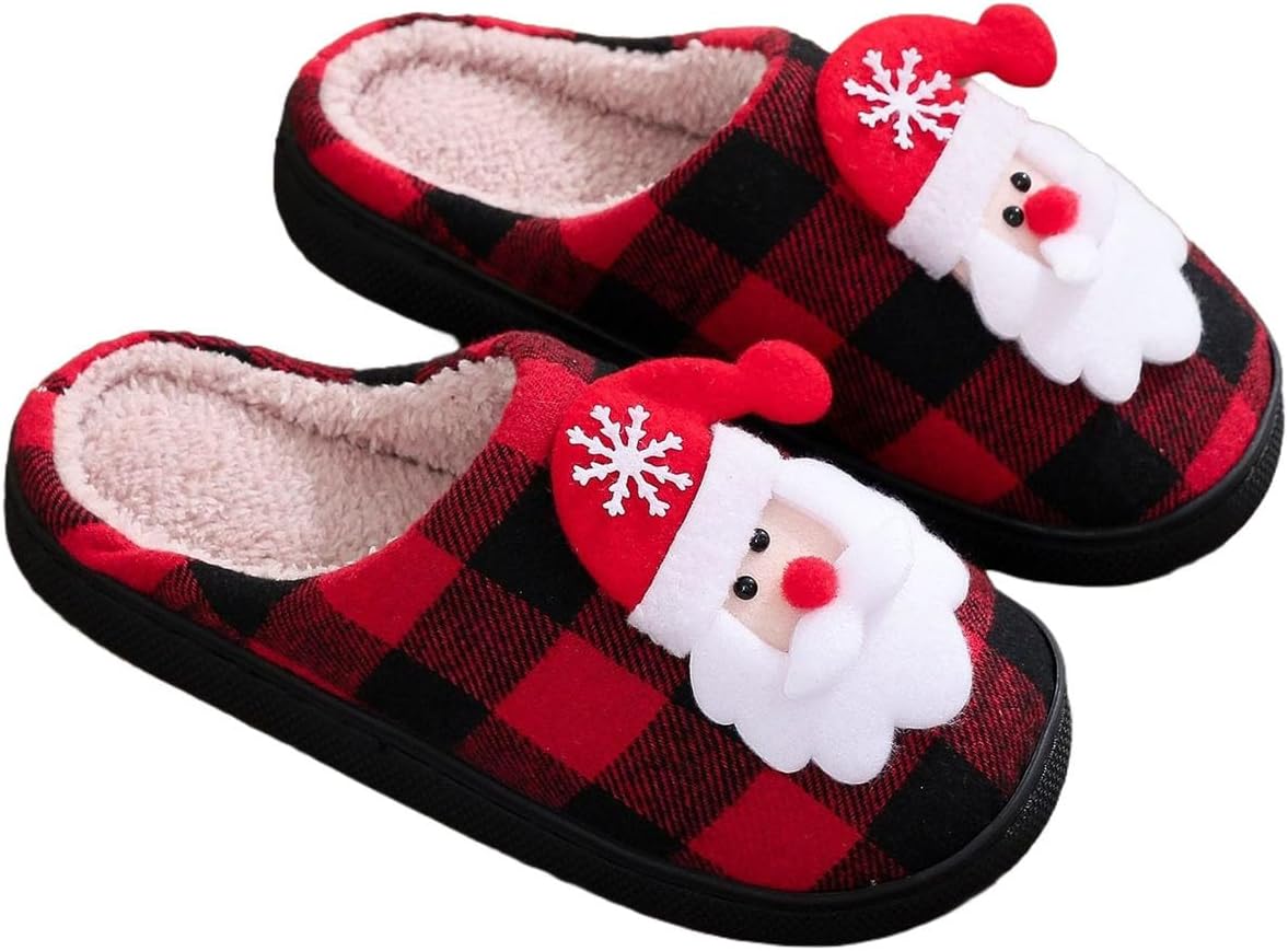 

Рождественские тапочки для женщин и мужчин, мягкие домашние тапочки с эффектом памяти, пушистые и удобные, теплые спальневые тапочки, праздничные тапочки, рождественский подарок Movnebyro, Multicolor 25