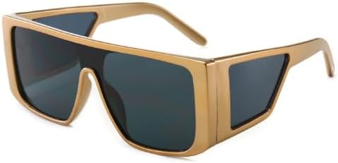 

Европейские квадратные солнцезащитные очки, большие, с плоской верхней частью, женские, винтажные, ретро, ​​для женщин и мужчин, с защитой от УФ-излучения UV400 MTZJH, C5