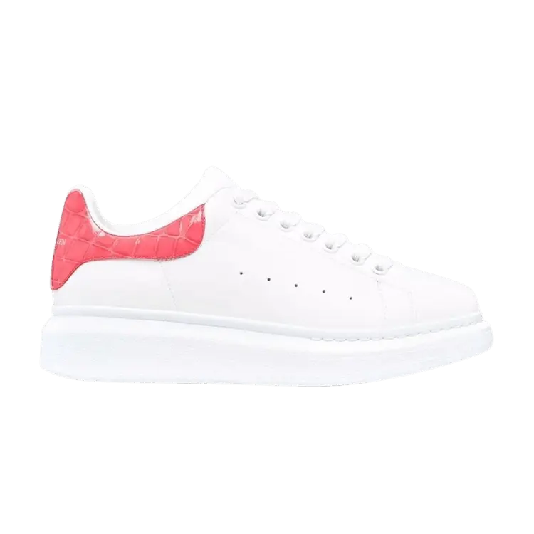 Кроссовки Alexander McQueen Wmns Oversized Sneaker White Coral Croc, белый