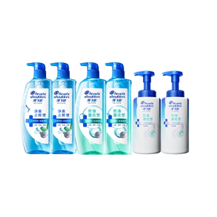 

Маслорегулирующий пушистый шампунь увлажняющее очищающее мыло аромат 670g+670g Head&shoulders, 6-piece set