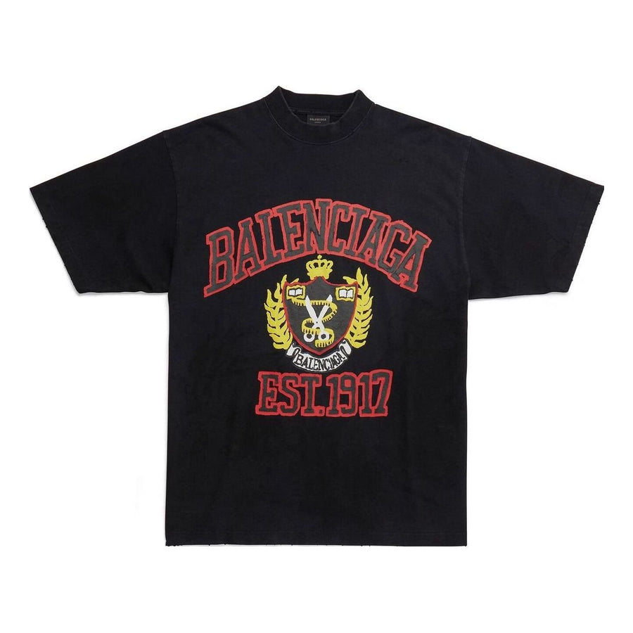 

Футболка Balenciaga Est. 1917 Crest Logo T-shirt 'Black', черный