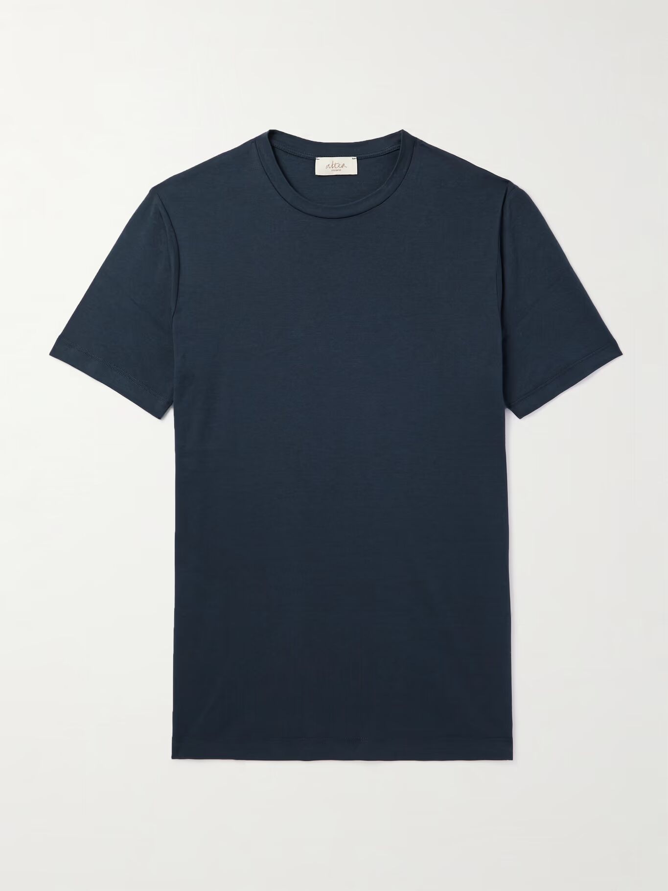 

Футболка Lewis Slim-Fit из хлопкового джерси с начесом ALTEA, синий