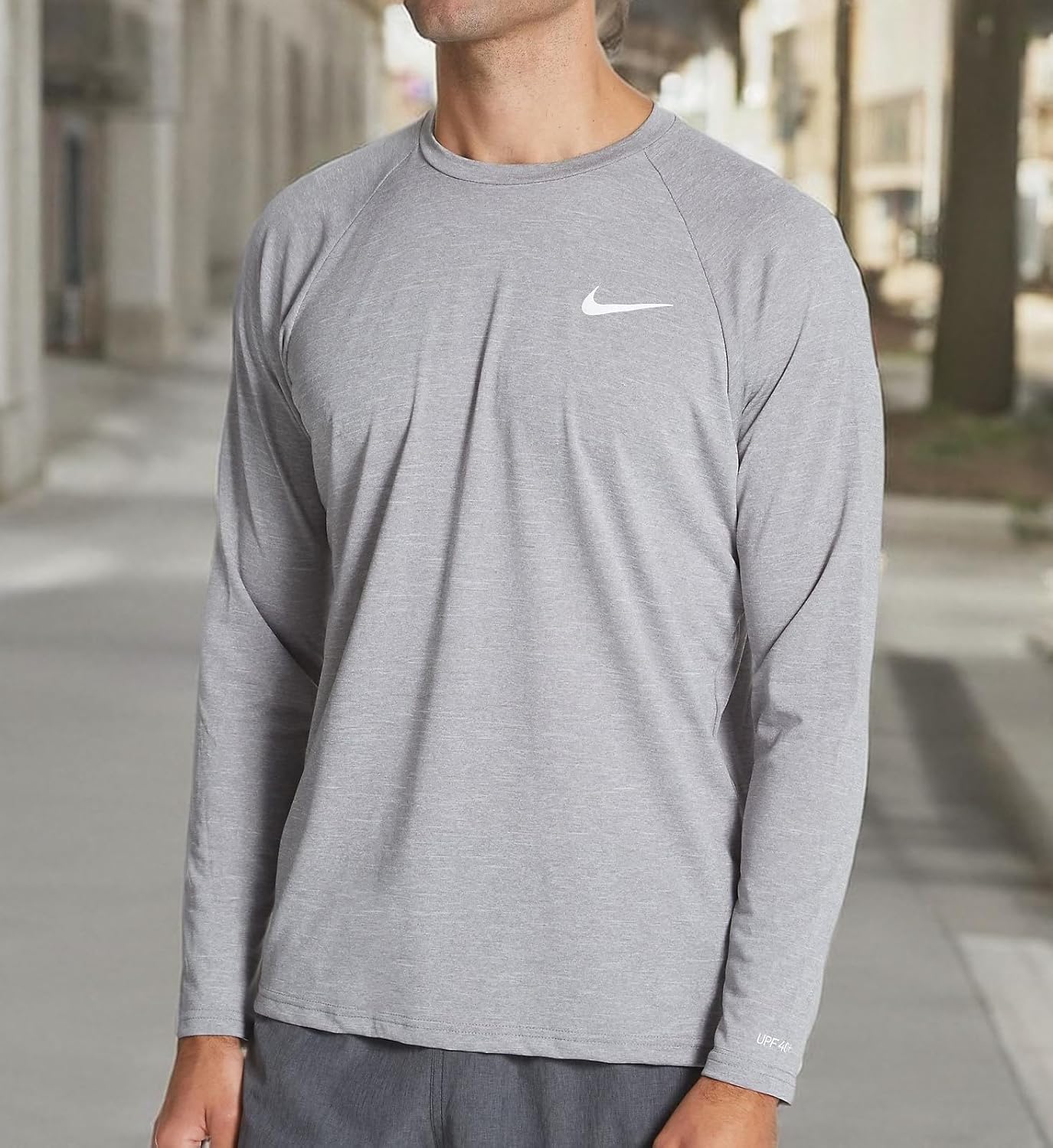 Мужская футболка с длинным рукавом Nike Hydrogua, Particle Grey — фото 3