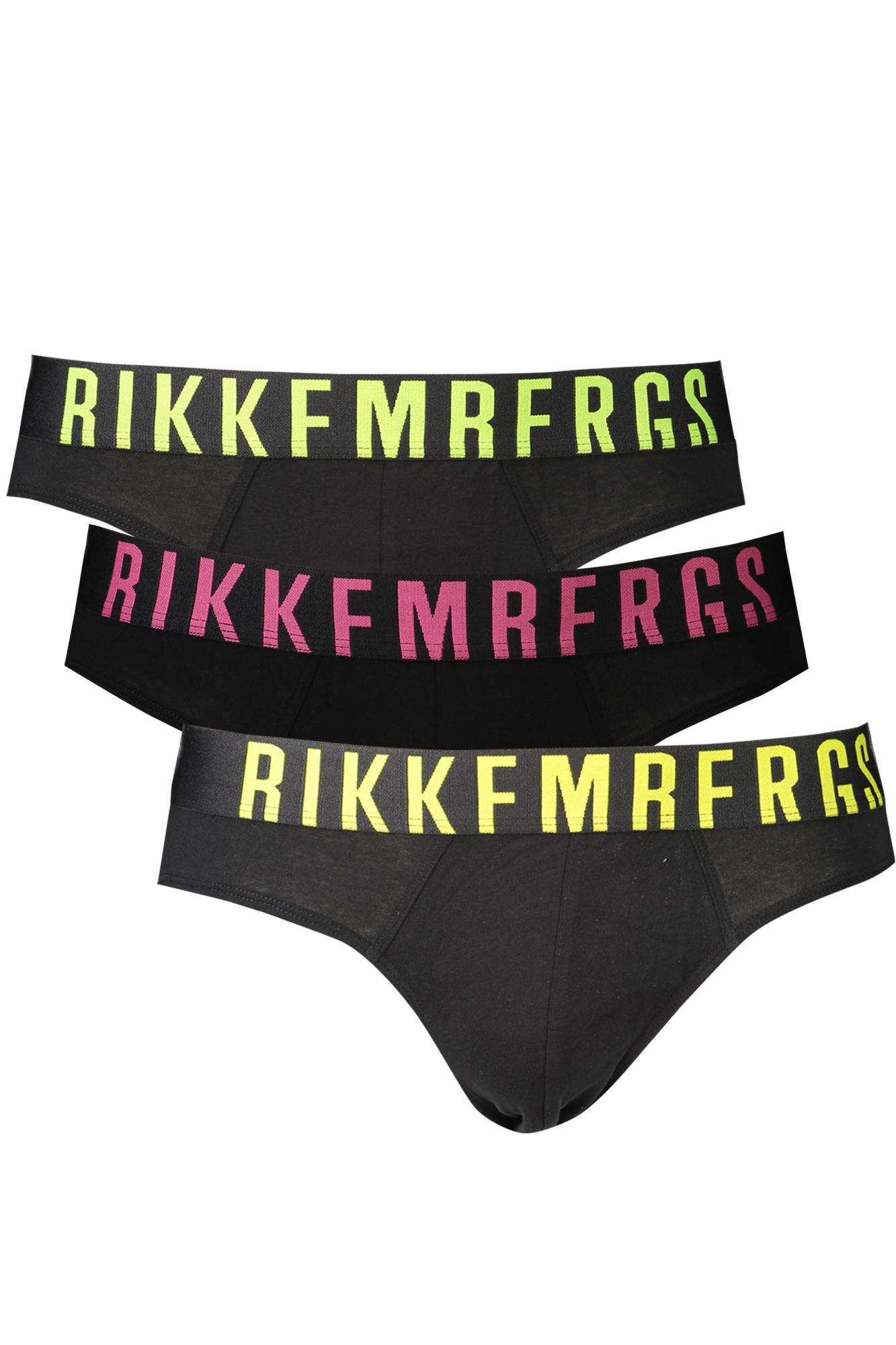 

Мужские трусы Bikkembergs с флуоресцентным принтом 3 шт, черный