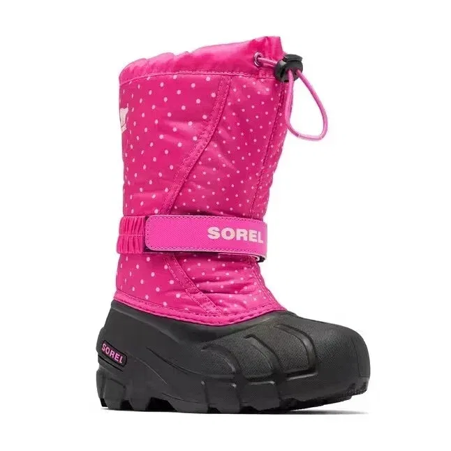 Детские водонепроницаемые утепленные зимние ботинки Sorel Flurry-Fuchsia