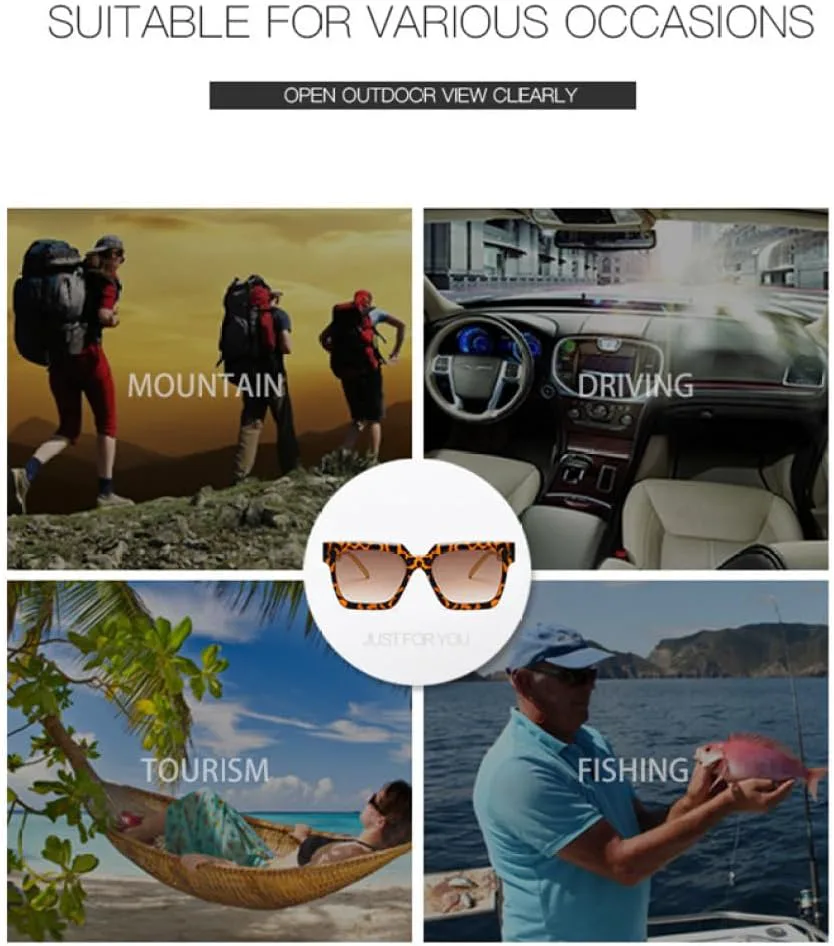 

Женские модные солнцезащитные очки 2027 года с металлической цепочкой, винтажные, большие, в крупной оправе, черные, с защитой от УФ-излучения UV400 MTZJH, Pink