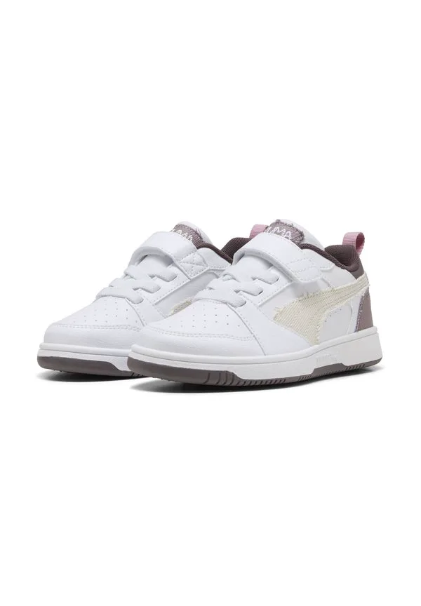 Кроссовки rebound mid Puma, White Vapor/Gray Plum Jam Raisin — фото 2