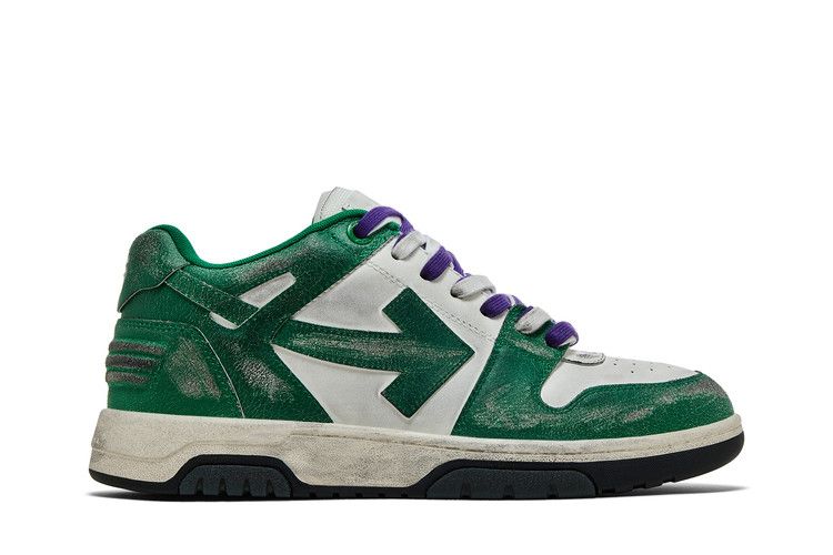 Кроссовки Off-White Off-White Out of Office Vintage Leather 'White Green', белый — фото 2