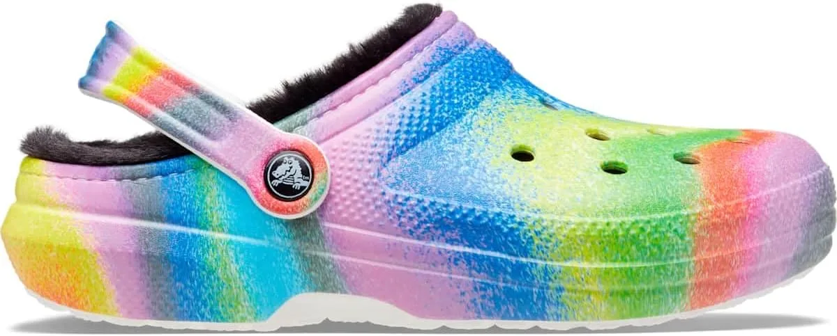 Сабо Crocs Classic Lined Tie-Dye, белый — фото 3