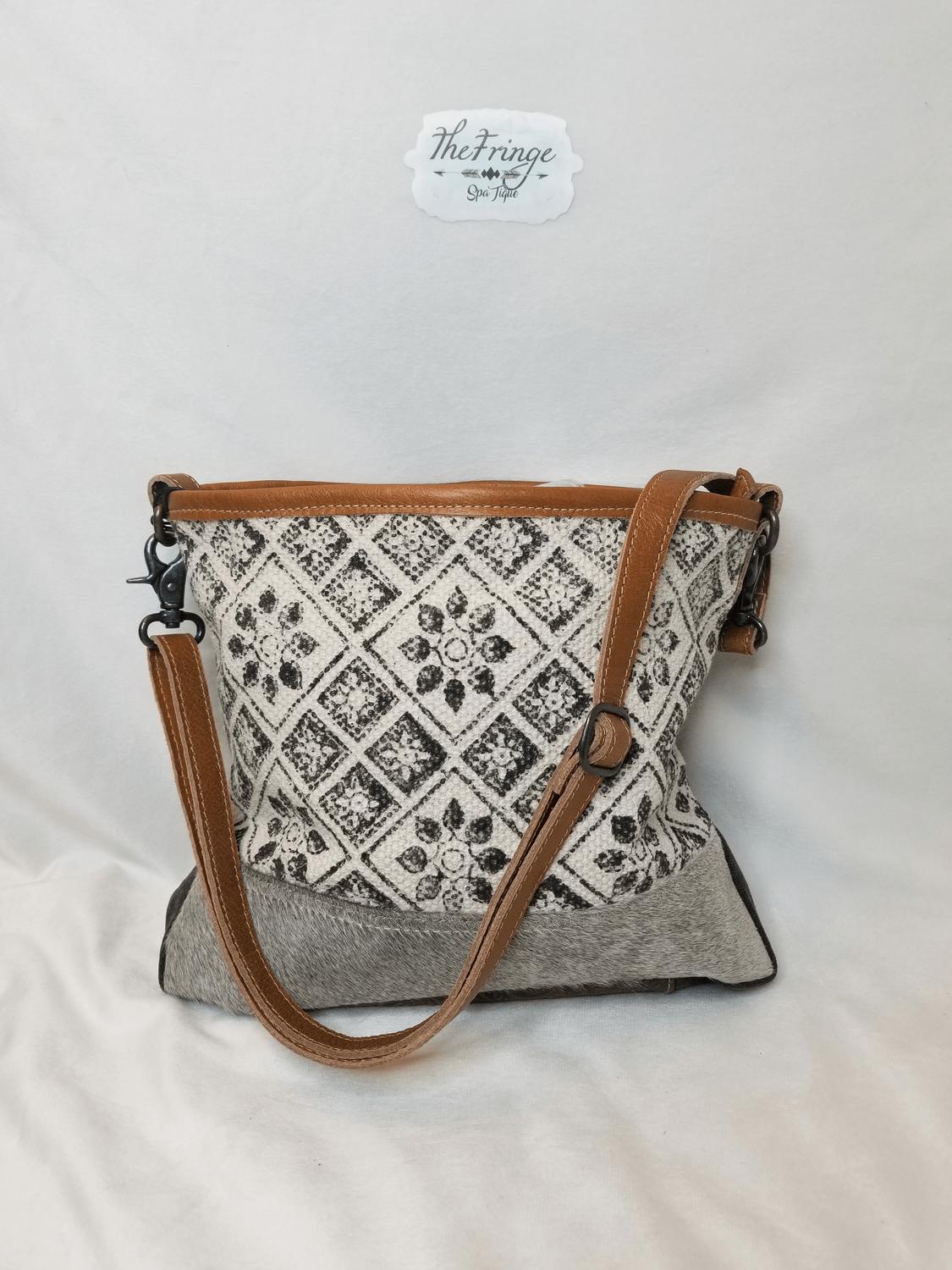 

Myra Bags Женская сумка через плечо с мозаичным узором, серо-разноцветная