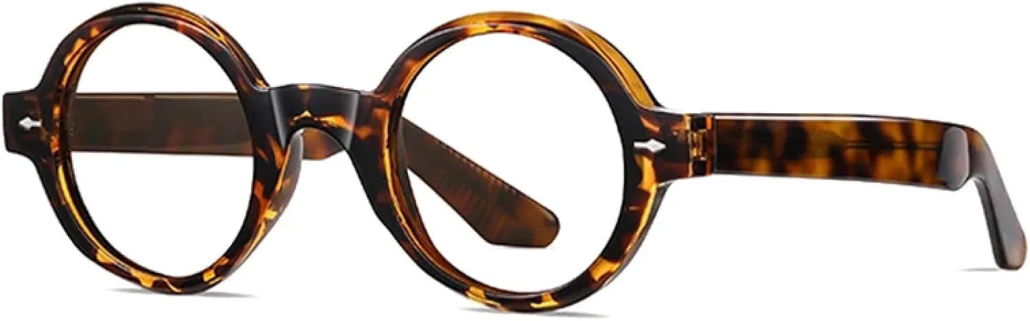 

Круглые панк-солнцезащитные очки для мужчин, прозрачные очки для женщин, солнцезащитные очки с заклепками, защита от УФ-излучения UV400 DSVIGF, Leopard Clear