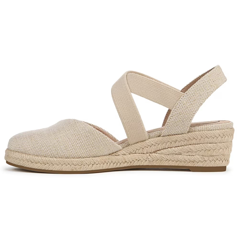 Туфли на танкетке Kimball espadrille от Lifestride, natural gold fabric — фото 4
