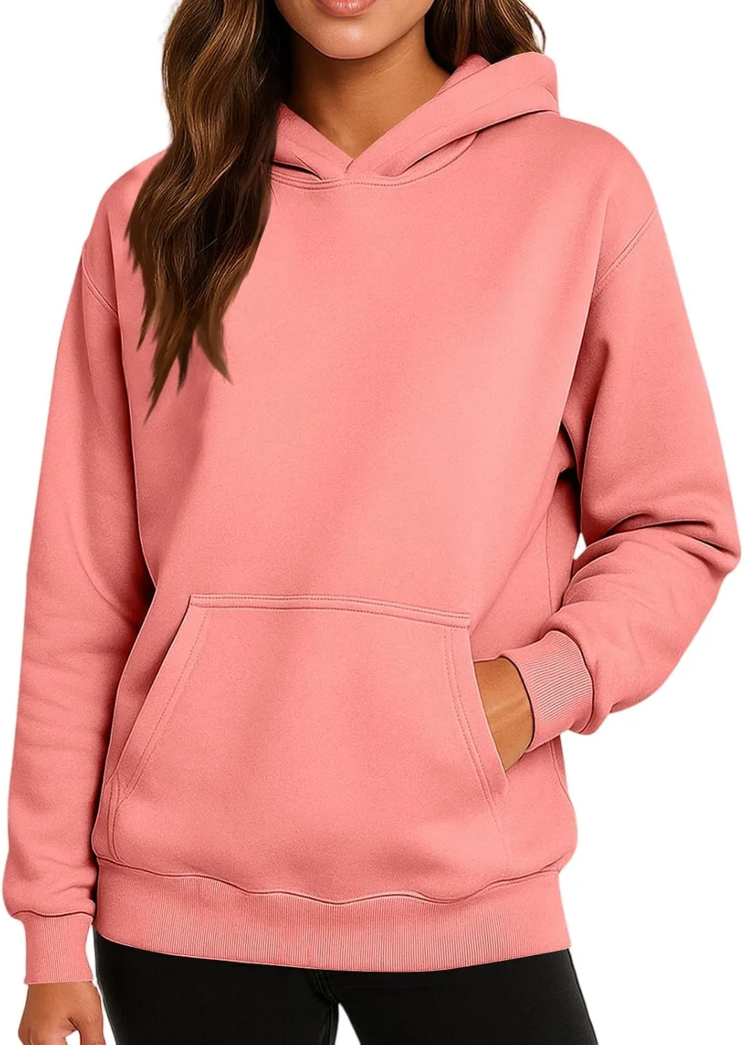 

Толстовка для женщин Casual Y2k с карманами Shusuen