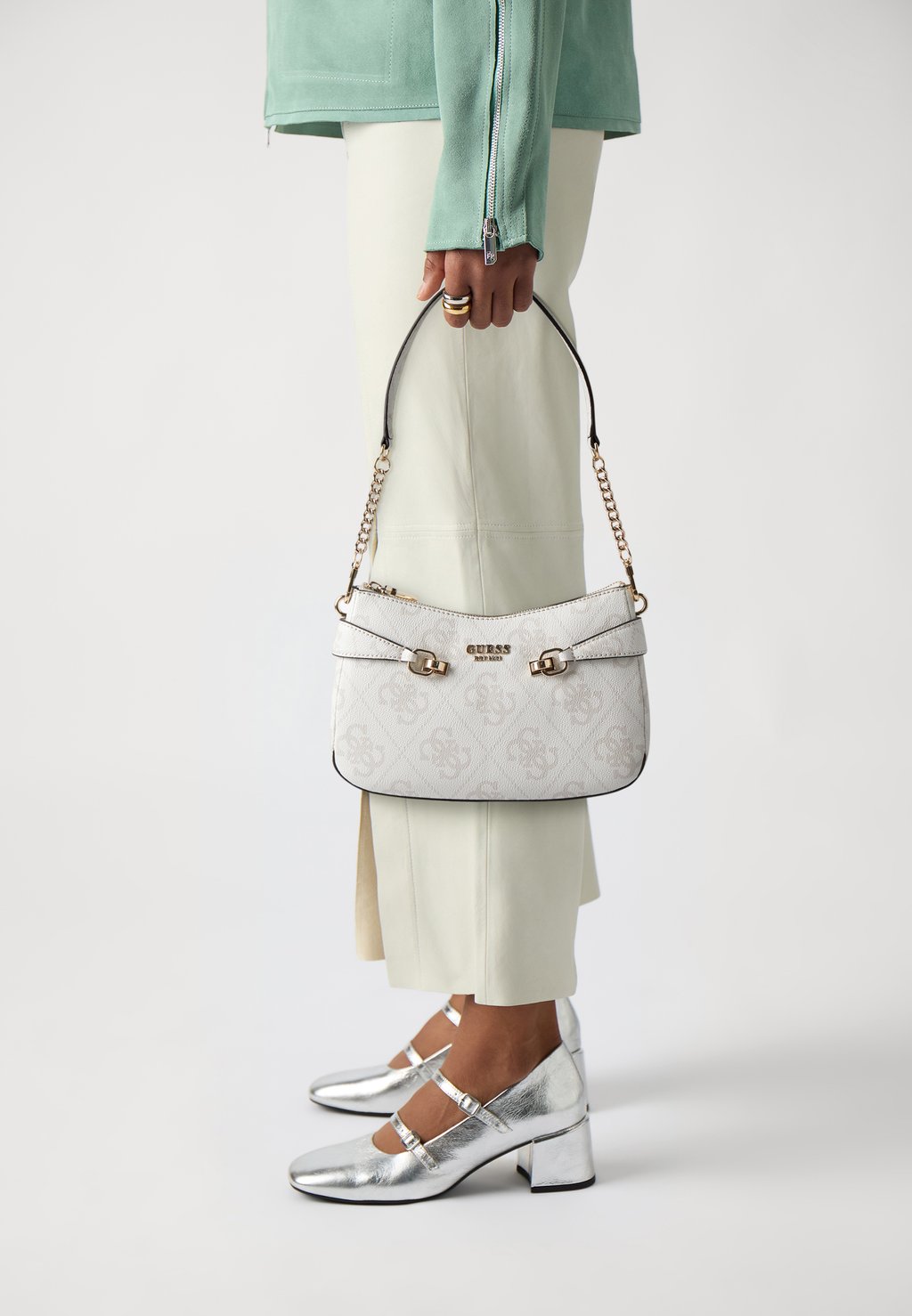 

Сумка LORELEI TOP ZIP SHOULDER BAG Guess, белый