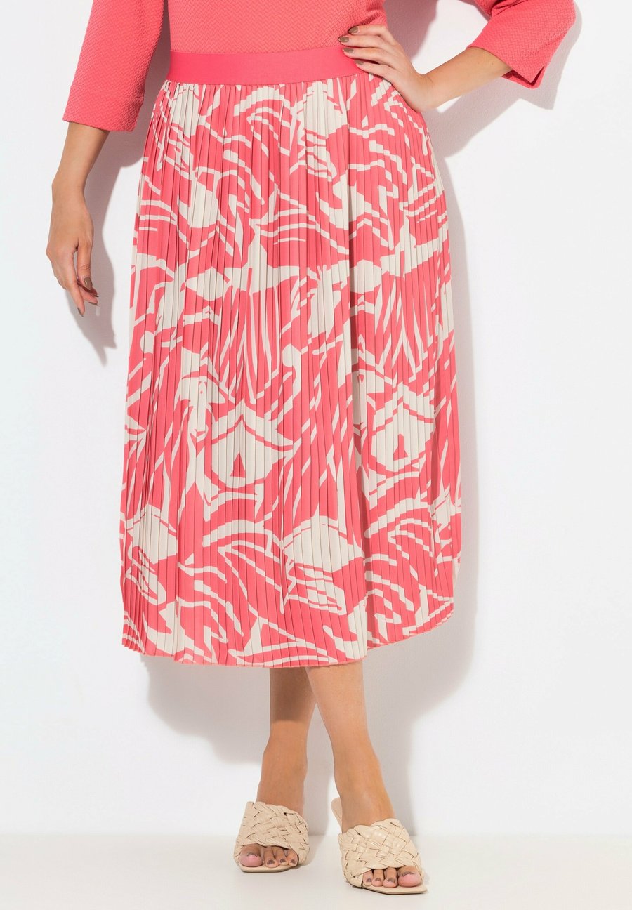 

Юбка Ulla Popken Pleated skirt, Dark Coral/Coral