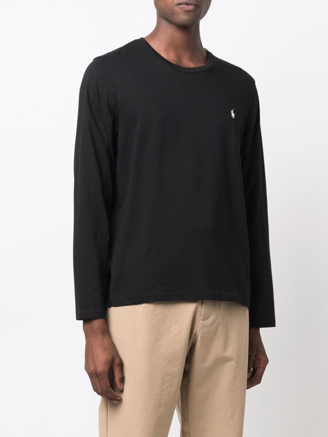 Polo Ralph Lauren футболка с вышитым логотипом, черный — фото 3