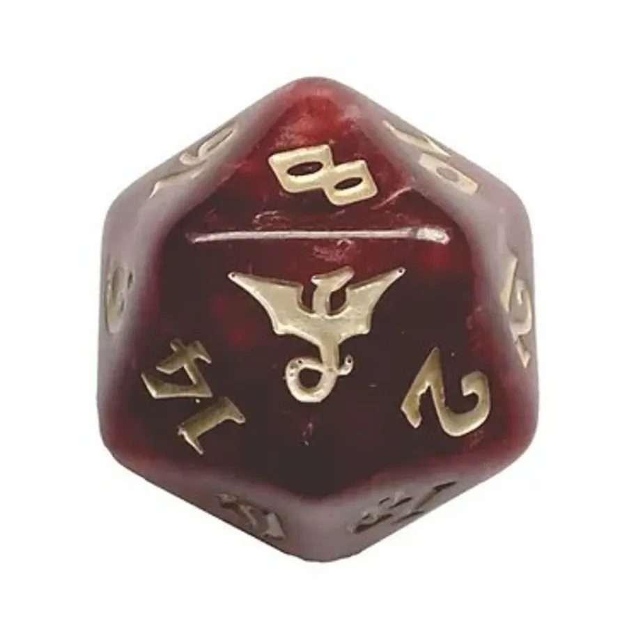 

d20 Имперский водоворот с золотом, Dragon Dice (Black Oak)