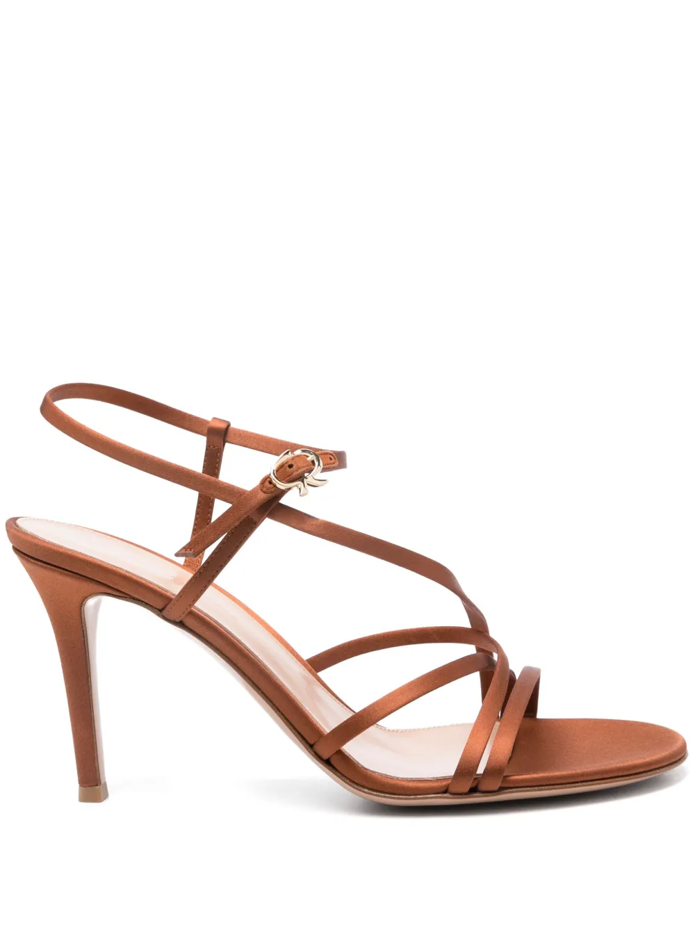 Атласные босоножки Gianvito Rossi, коричневый