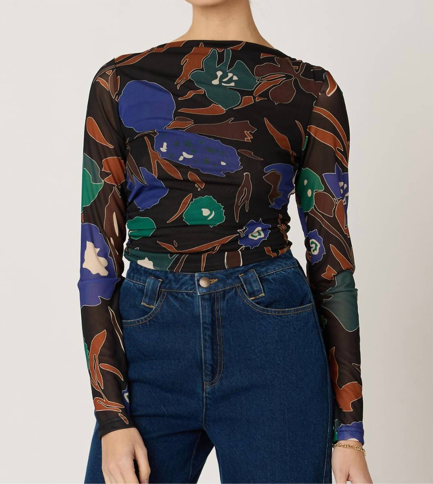 

Топ с длинными рукавами Remy с принтом «Марипоса» Cleobella, mariposa print