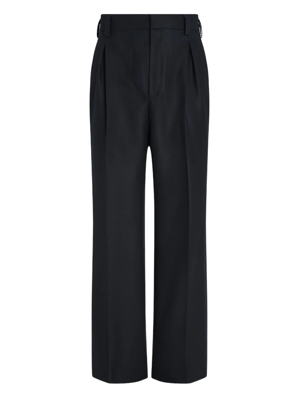 

Брюки из шерсти со складками Zegna, черный