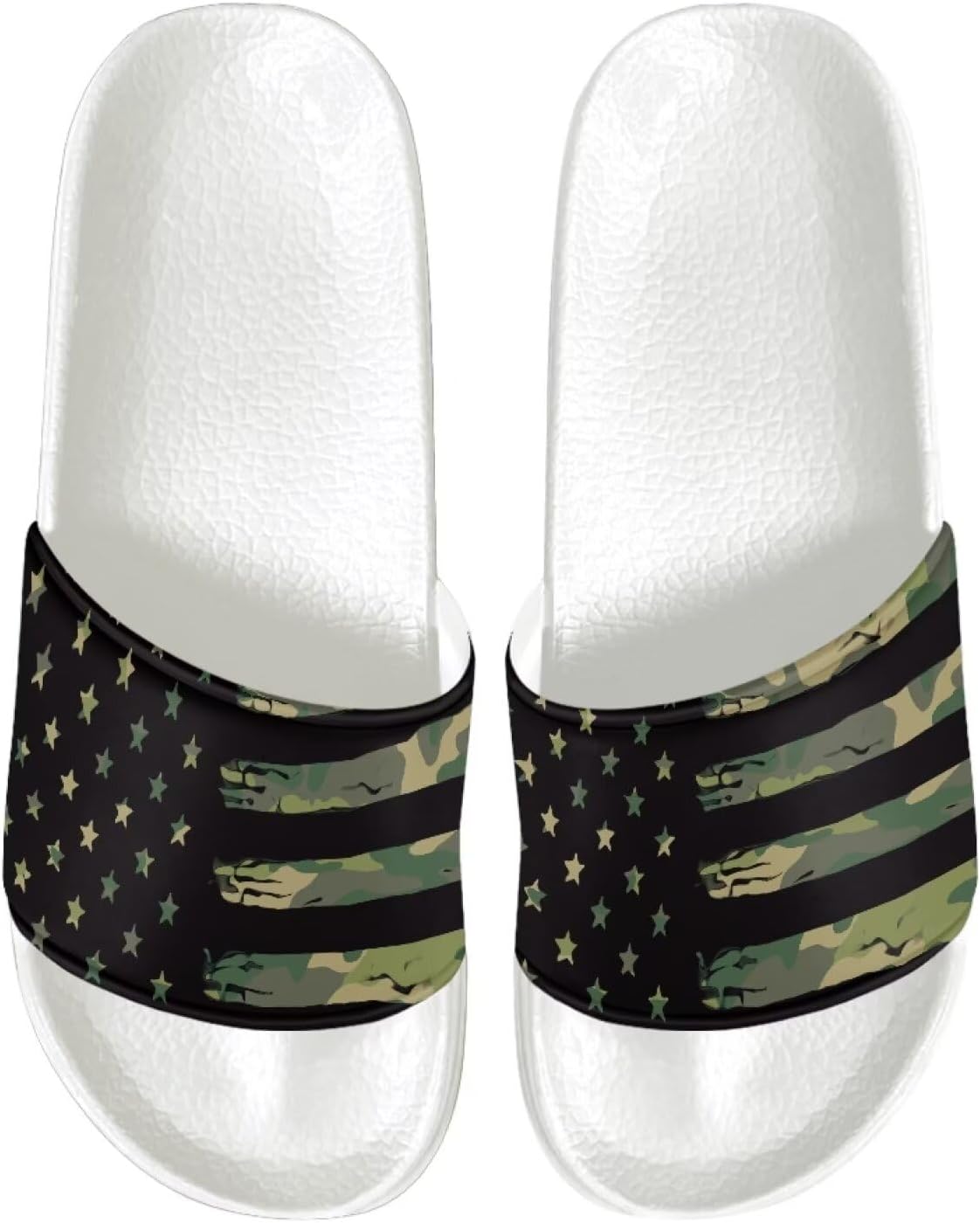 

Сандалии-шлепанцы с открытым носком Psesaysky, Camo American Flag