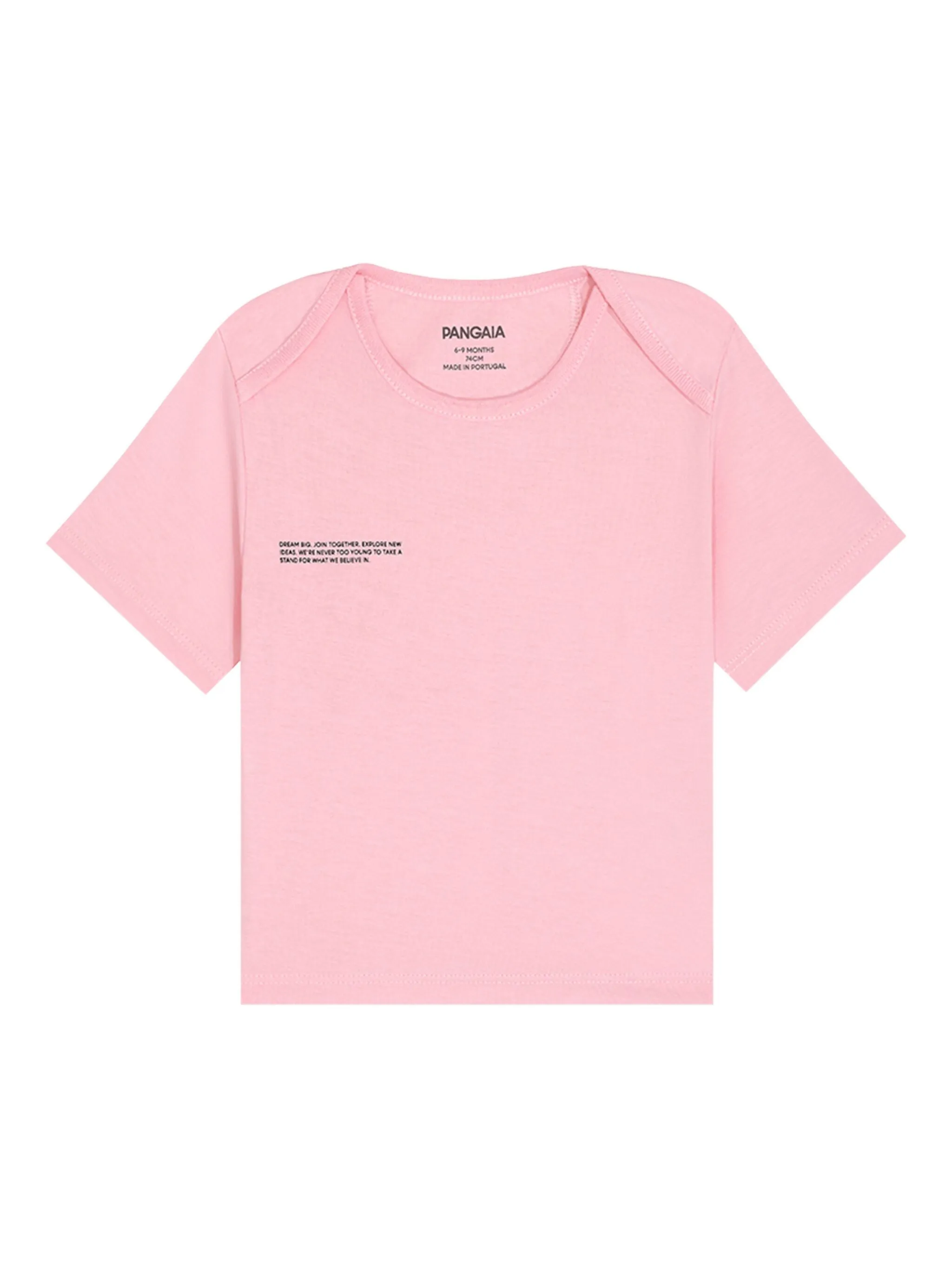 

Футболка с графичным принтом Pangaia Kids, розовый