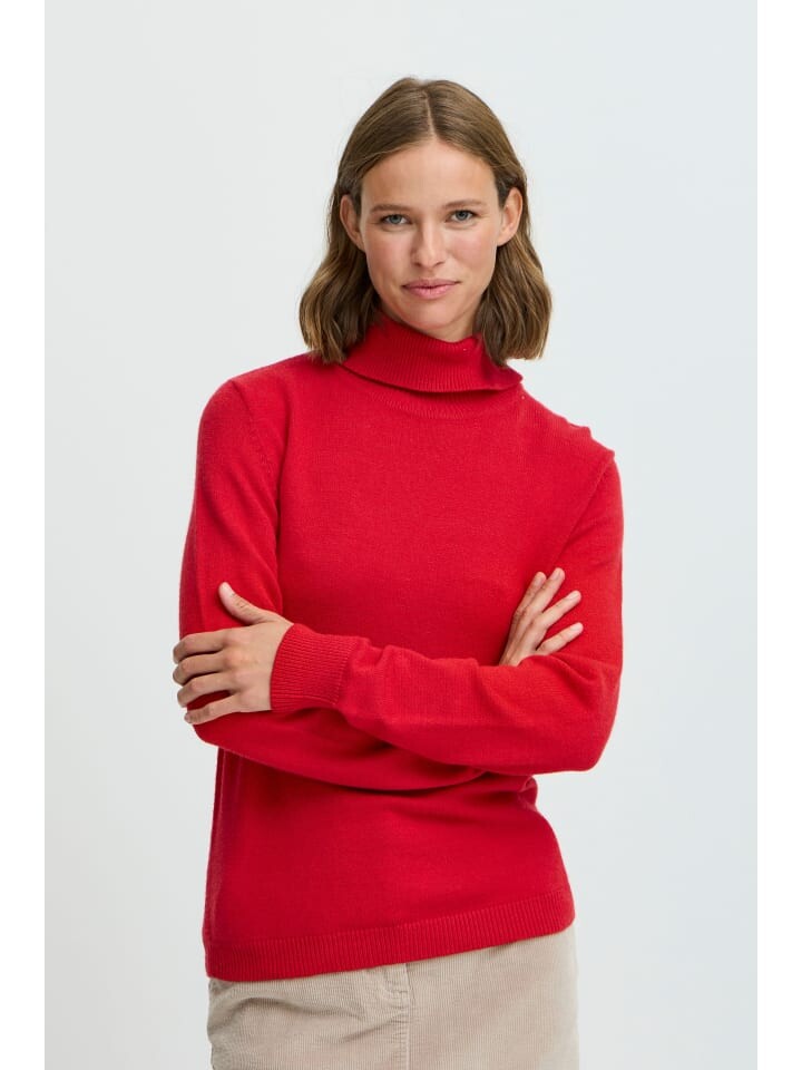 

Пуловер b.young Rollkragenpullover BYMANINA ROLLNECK 20813906 Klassischer Rollkragenpullover, красный