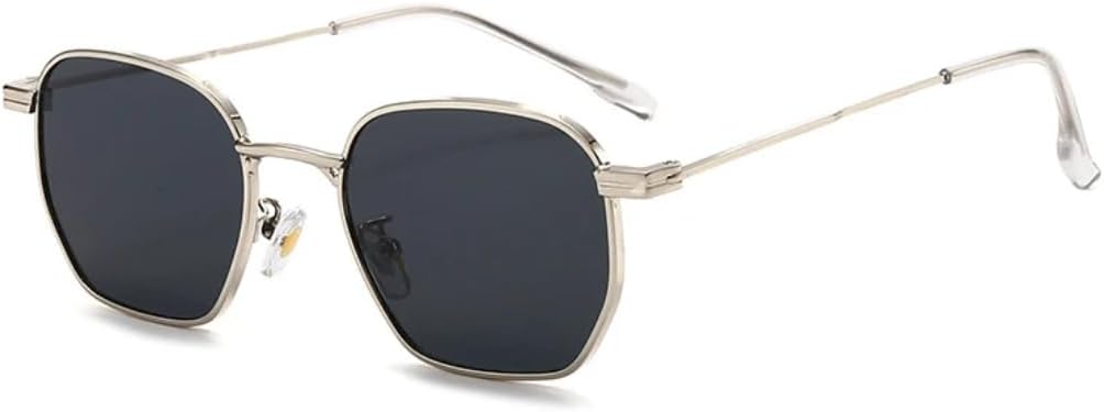 

Модные женские солнцезащитные очки в стиле ретро с прозрачными линзами и металлической оправой, мужские панк-очки оранжевого цвета с защитой от УФ-излучения UV400 UUPTTPL, Silver Grey