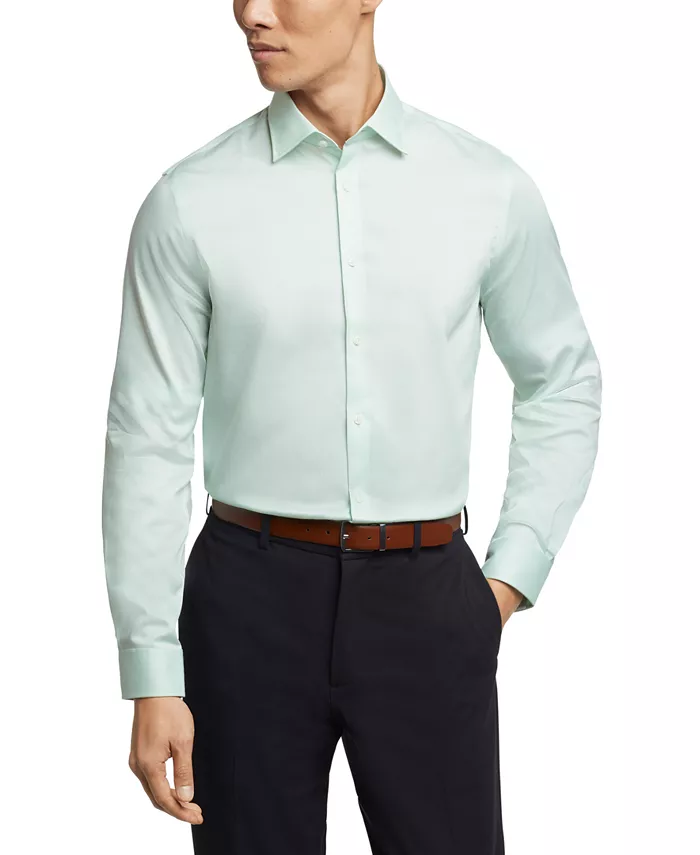 

Мужская классическая рубашка Regular Fit Comfort Stretch Michael Kors, зеленый