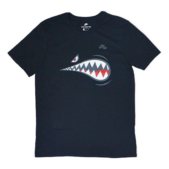 

Футболка af1 quick dry sports shark short sleeve black Nike, черный