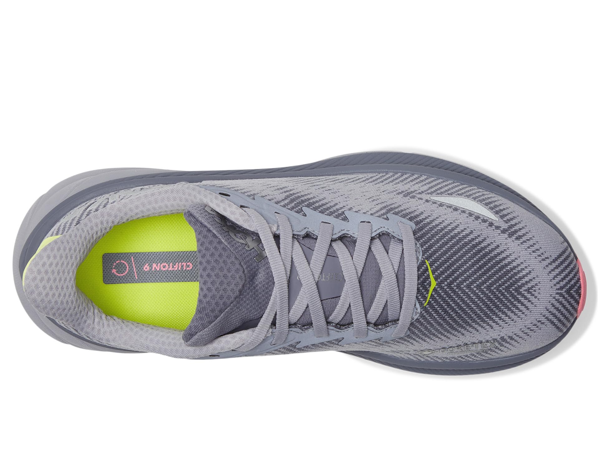 Кроссовки Hoka Clifton 9 GTX, цвет Grey Skies/Foggy Grey — фото 2
