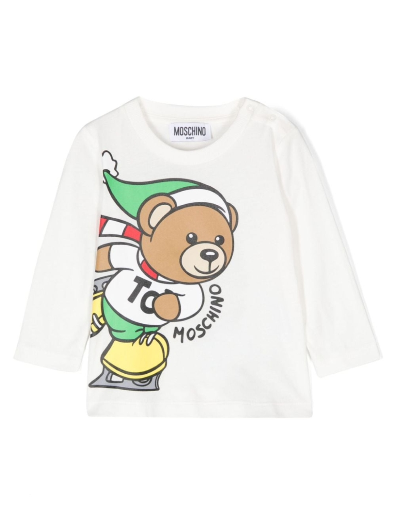 

Moschino Kids футболка с принтом Teddy Bear, белый