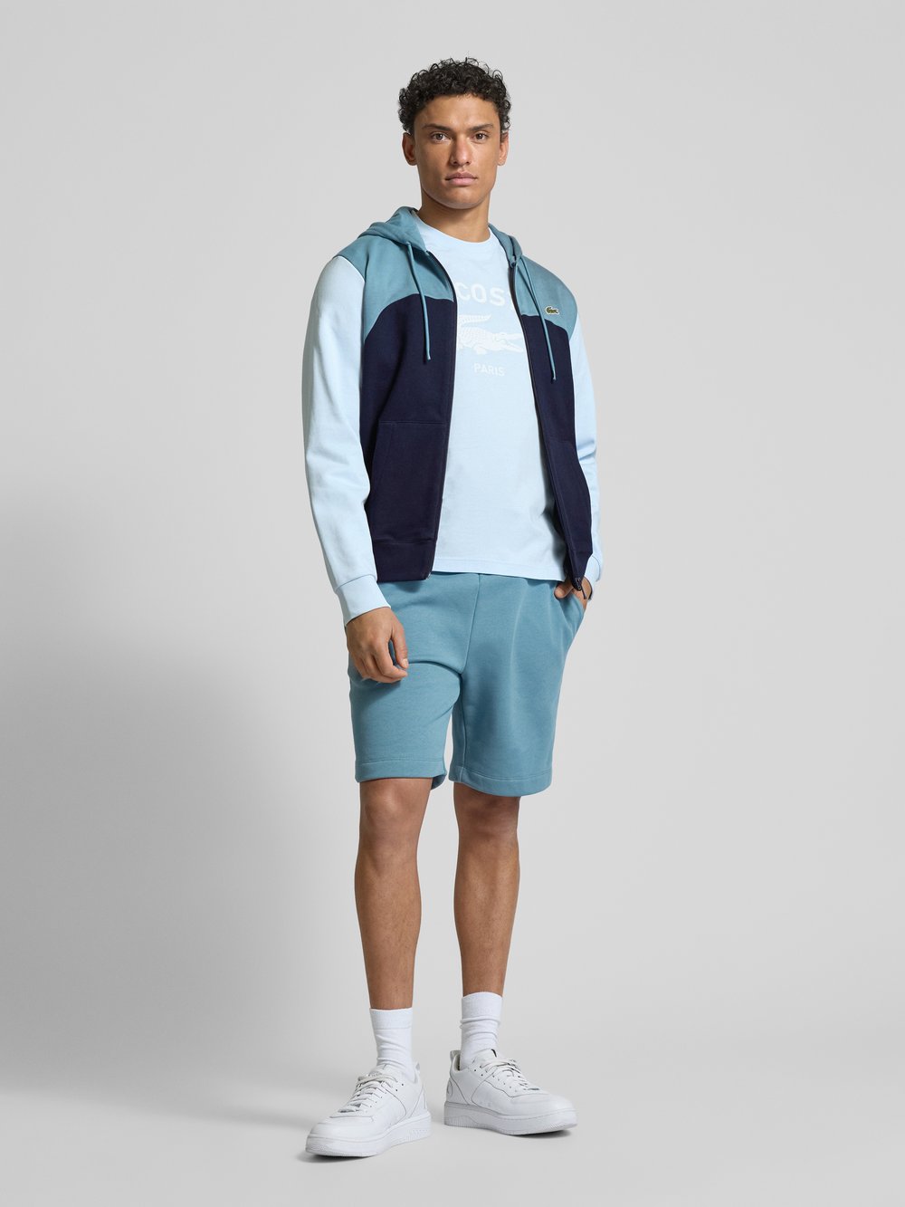 

Толстовка с капюшоном Lacoste, синий