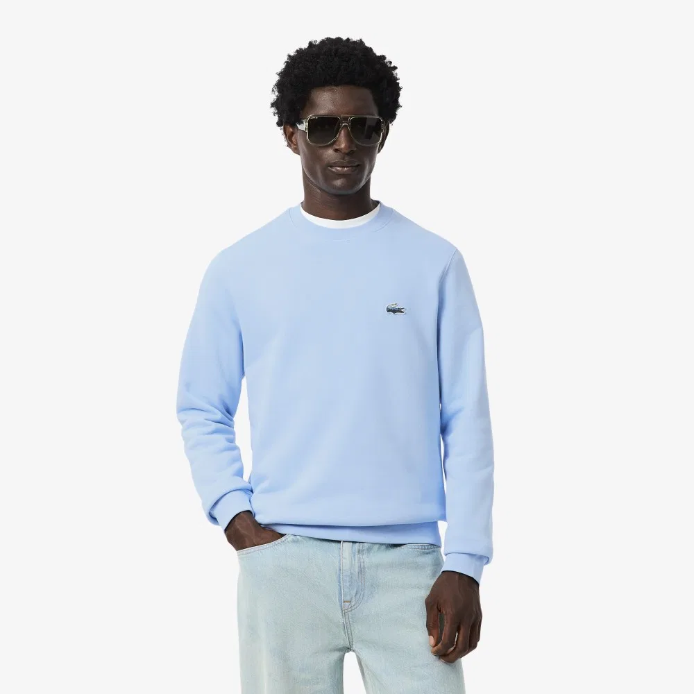 Мужской свитшот с брендингом Landscape светло-голубой от Lacoste