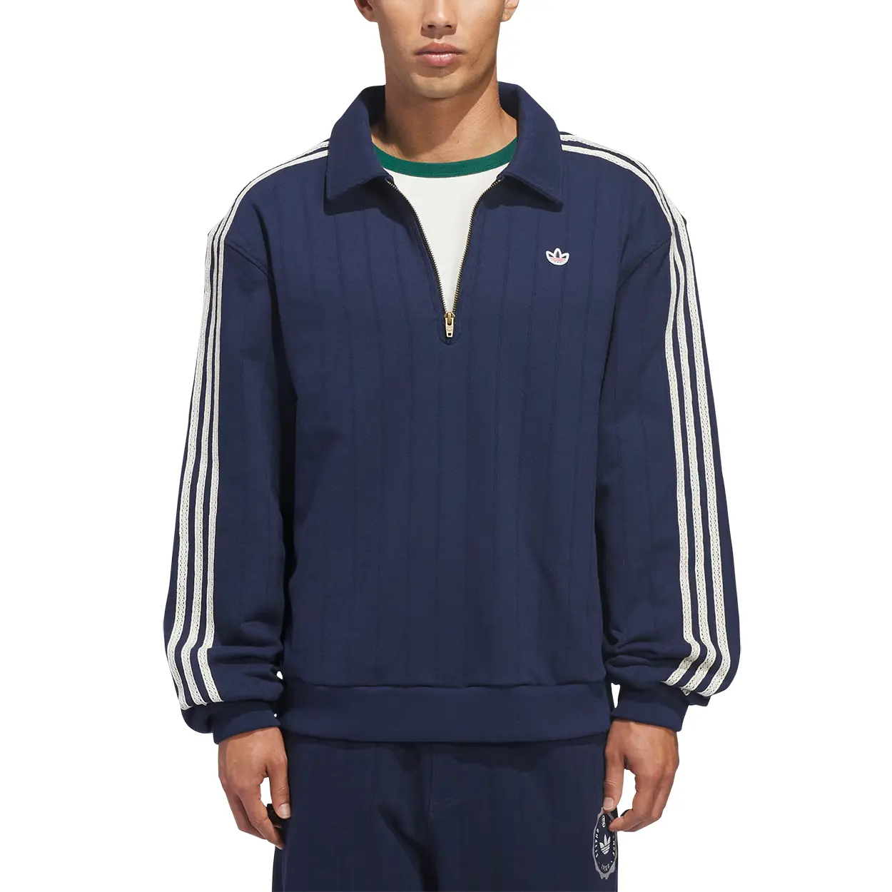 CLOT BY EDISON CHEN FW25 свитшот Unisex Adidas Originals, темно-синий — фото 4