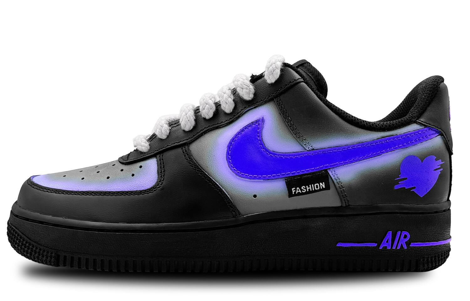 

Кроссовки Nike Air Force 1 Skateboarding Shoes Women's Low-top Black, синий
