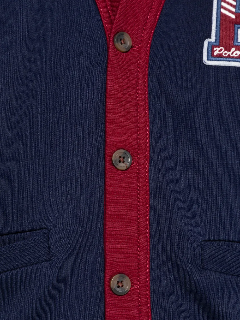 Кардиган с нашивкой-логотипом POLO RALPH LAUREN KIDS, синий — фото 3