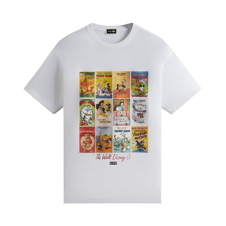 

Футболка Kith For Mickey & Friends Poster Vintage 'White', белый