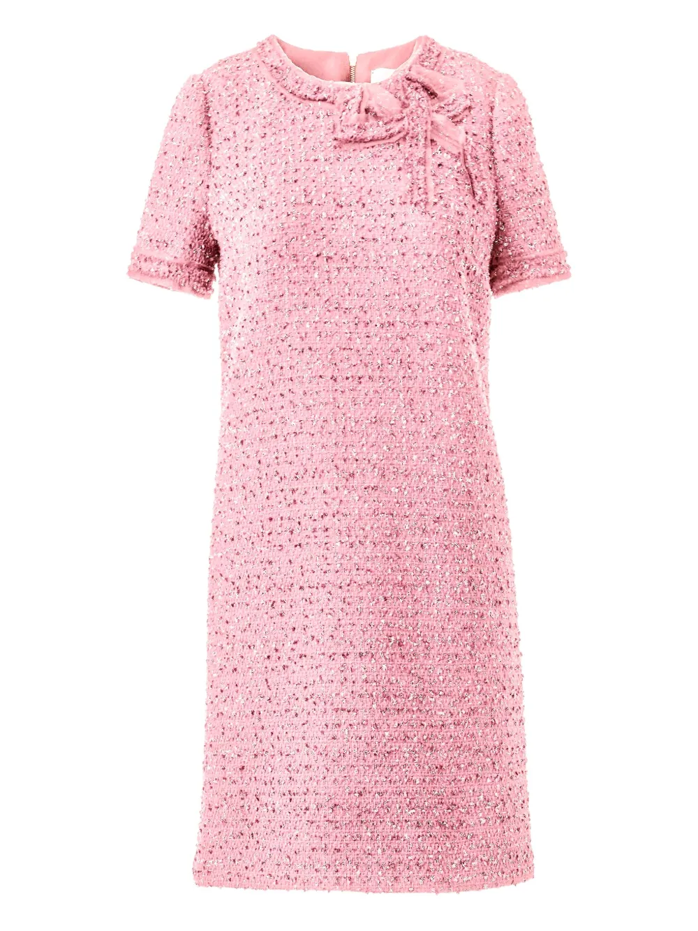 

Твидовое платье мини Carolina Herrera, розовый